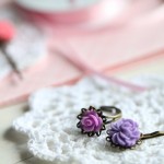 purple hair clip and ring